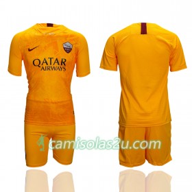 Camisolas de Futebol AS Roma Criança Equipamento 3ª 2018/19 Manga Curta